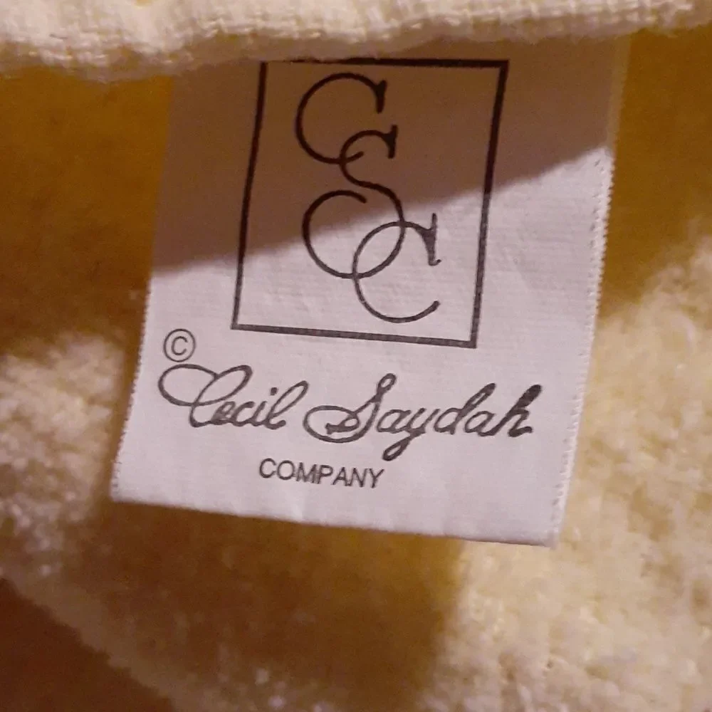 Vintage Cecil Saydah Pastel Floral Embroidered Spring easter hand‎ towels